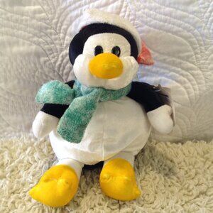 VTG '01 KMart Bundle up Beanbag Plush Penguin Collectible Christmas Holiday NOS